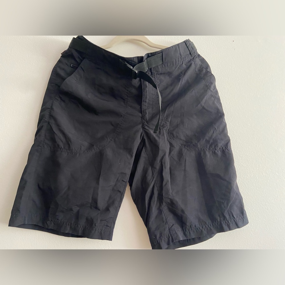 REI UPF 50+ Black Outdoor Hiking Shorts with Belted Waist Size 8